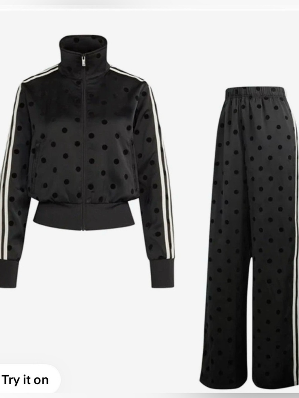 🆕 NWT Adidas Originals Polka Dot Track Set 2X Wide Leg Pants Rare Find